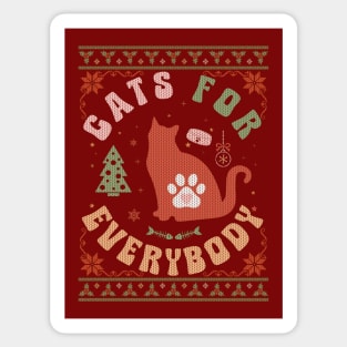 Funny Cat for everybody Christmas sweater Sticker